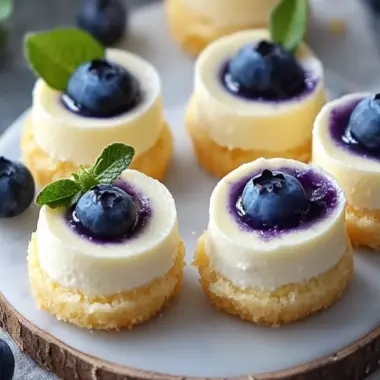 Delicious Mini Lemon Blueberry Cheesecakes for Summer Bliss 9 Mini Lemon Blueberry Cheesecakes