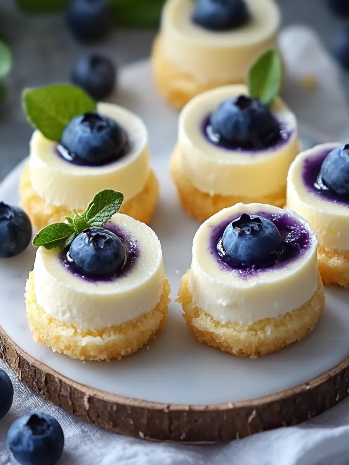 Delicious Mini Lemon Blueberry Cheesecakes for Summer Bliss 5 Mini Lemon Blueberry Cheesecakes
