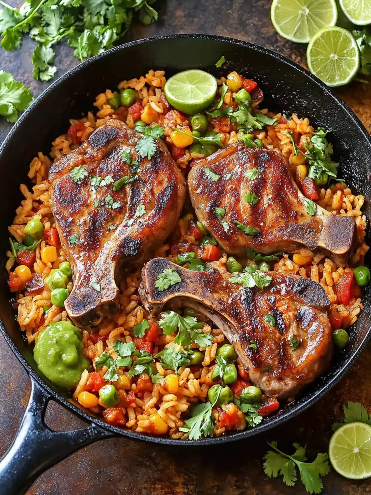 Tex-Mex Pork Chops and Rice Skillet: Dinner Made Easy 3 Tex-Mex Pork Chops and Rice Skillet