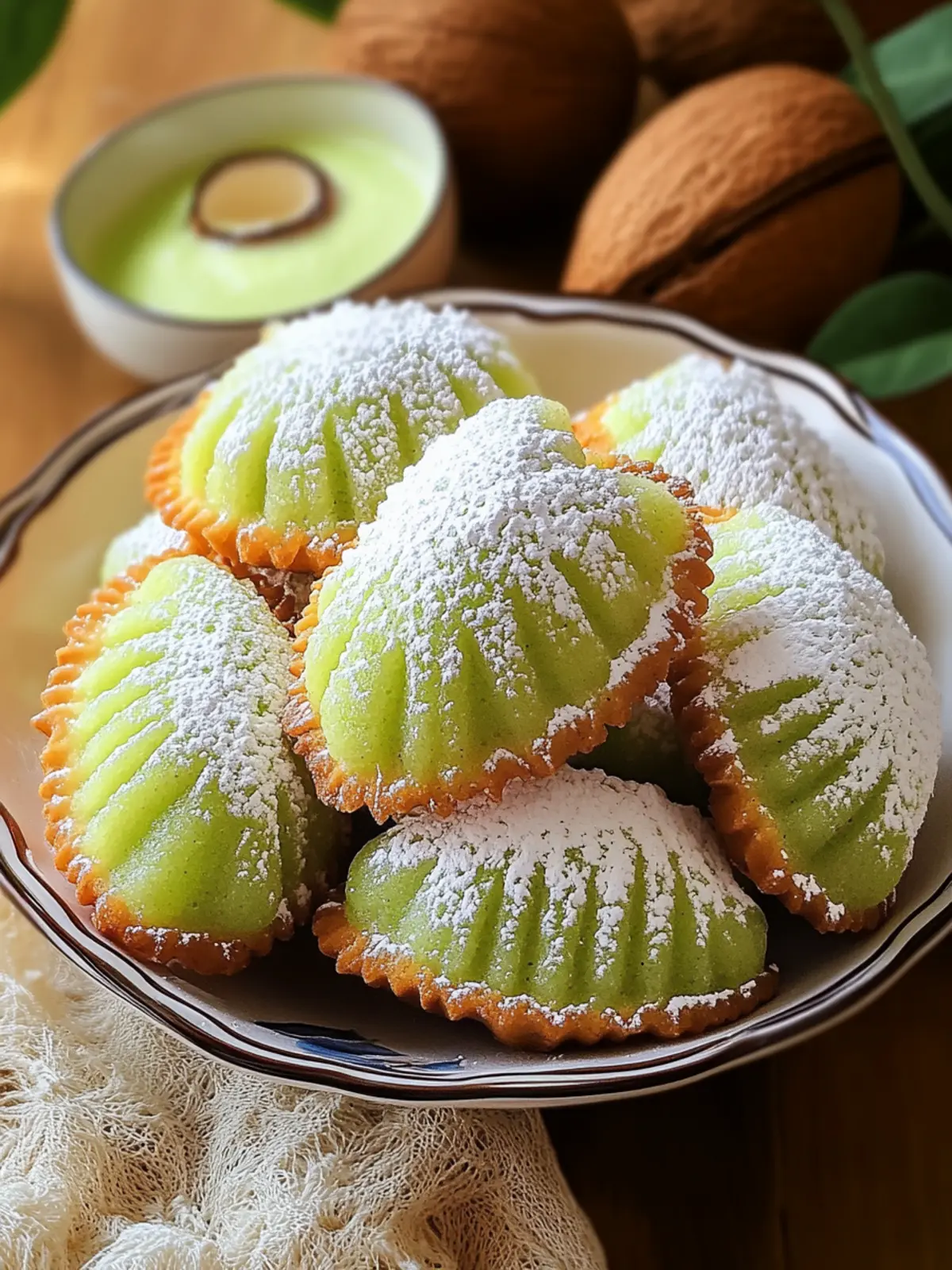 Pandan Coconut Madeleines – Tropical Treats Everyone Loves 3 Pandan Coconut Madeleines