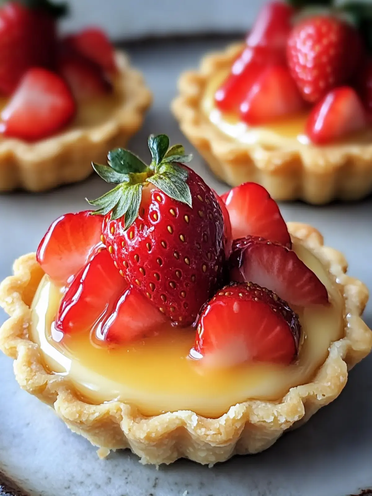 Strawberry Honey Custard Tarts with Zesty Lemon Curd Bliss 2 Strawberry Honey Custard Tarts