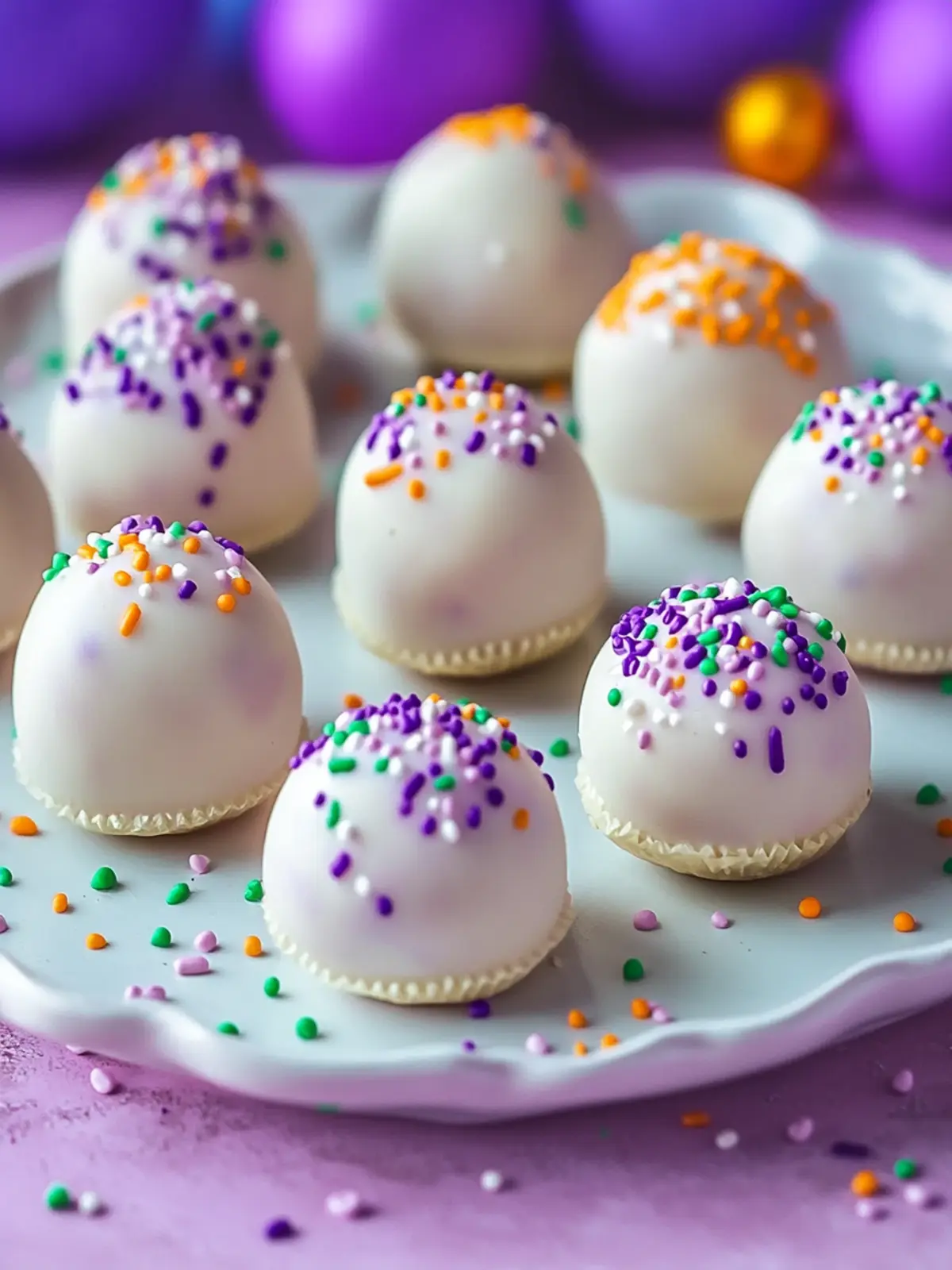 Delicious King Cake Oreo Balls – Easy No-Bake Mardi Gras Treat! 3 King Cake Oreo Balls