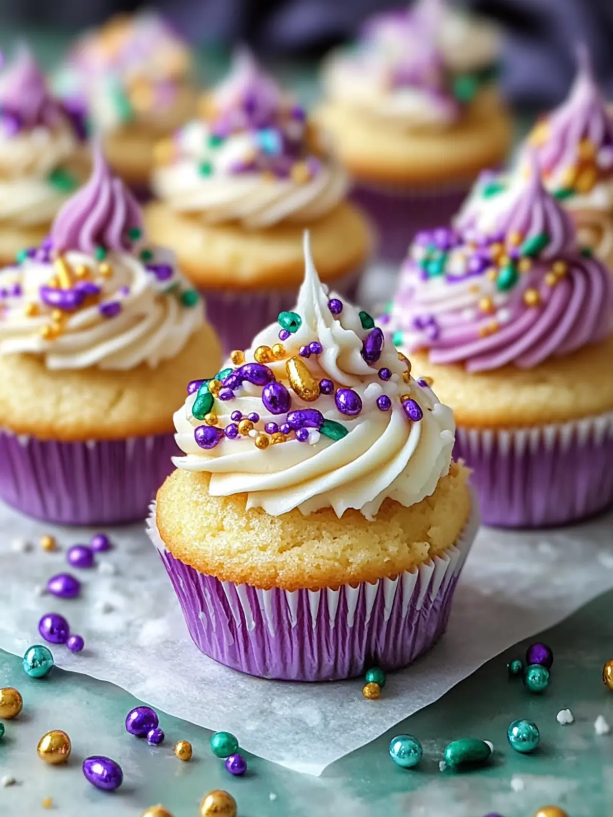King Cake Cupcakes: A Festive Twist on a Classic Favorite 3 King Cake Cupcakes