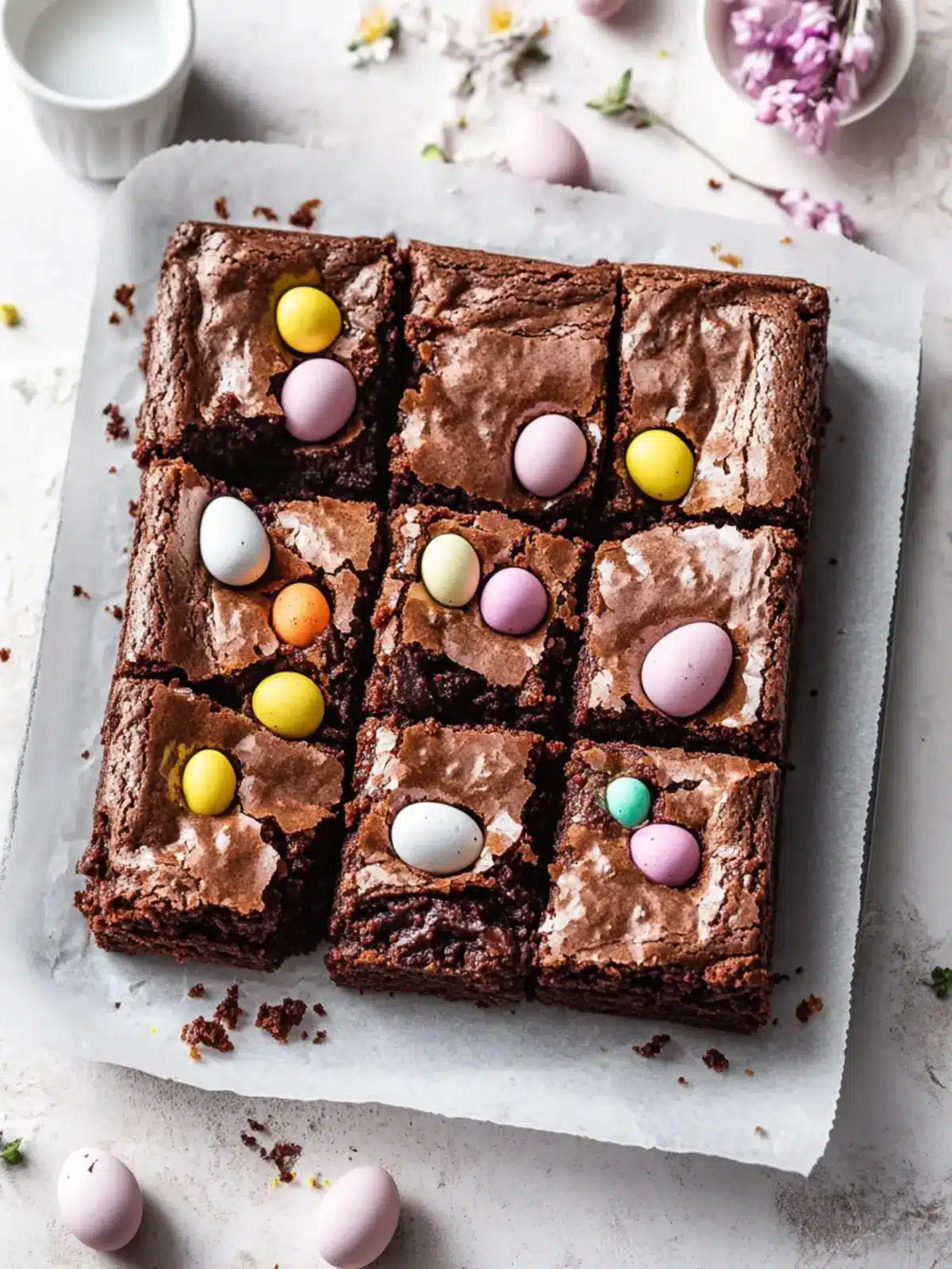 Fudgy Homemade Easter Brownies with Mini Eggs for Joyful Celebrations 4 Homemade Easter Brownies with Mini Eggs