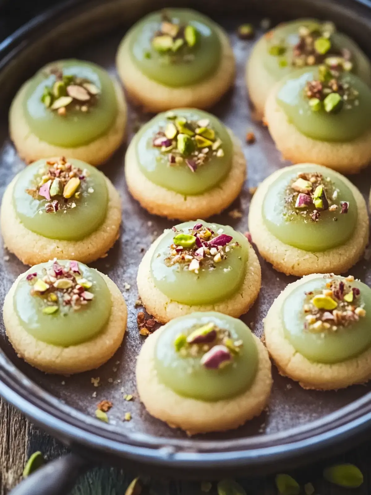 Delicious Pistachio Thumbprint Cookies with Jam Bliss 2 Pistachio Thumbprint Cookies