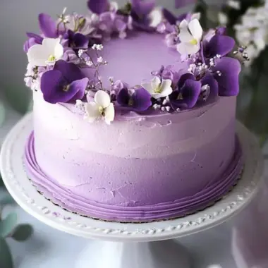 Stunning Purple Floral Cake to Wow Your Guests 9 Purple Floral Cake