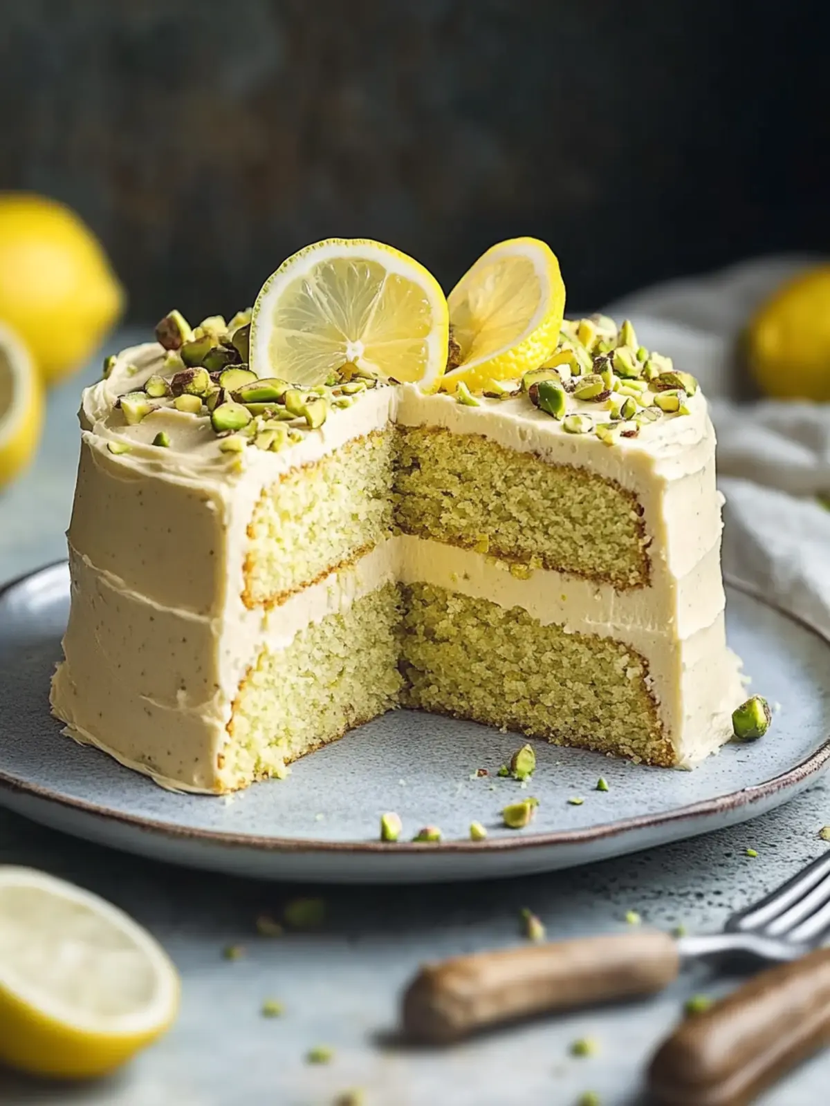 Moist Lemon Pistachio Cake Recipe That'll Brighten Your Day 4 Lemon Pistachio Cake