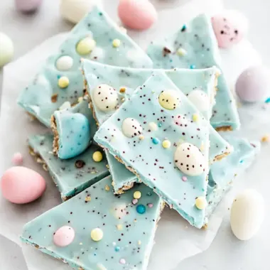 Delicious Robin Egg Easter Bark: Easy No-Bake Recipe + VIDEO 9 Robin Egg Easter Bark + VIDEO