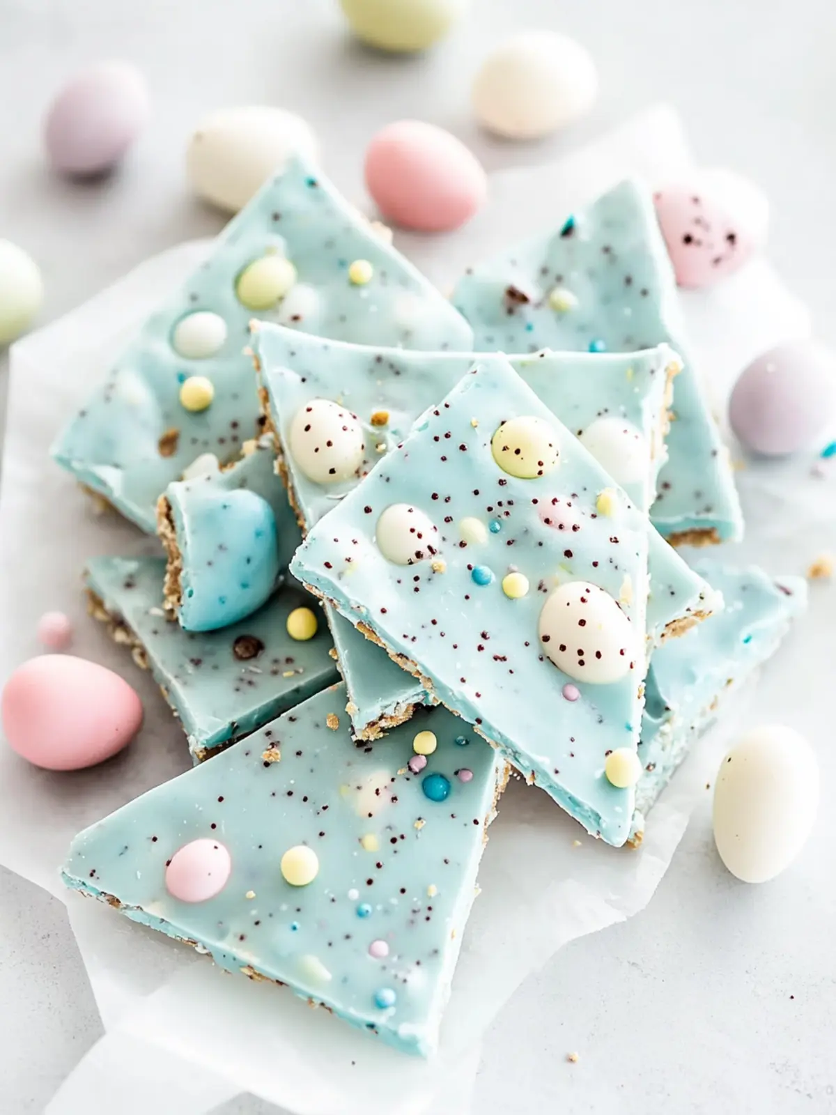 Delicious Robin Egg Easter Bark: Easy No-Bake Recipe + VIDEO 5 Robin Egg Easter Bark + VIDEO