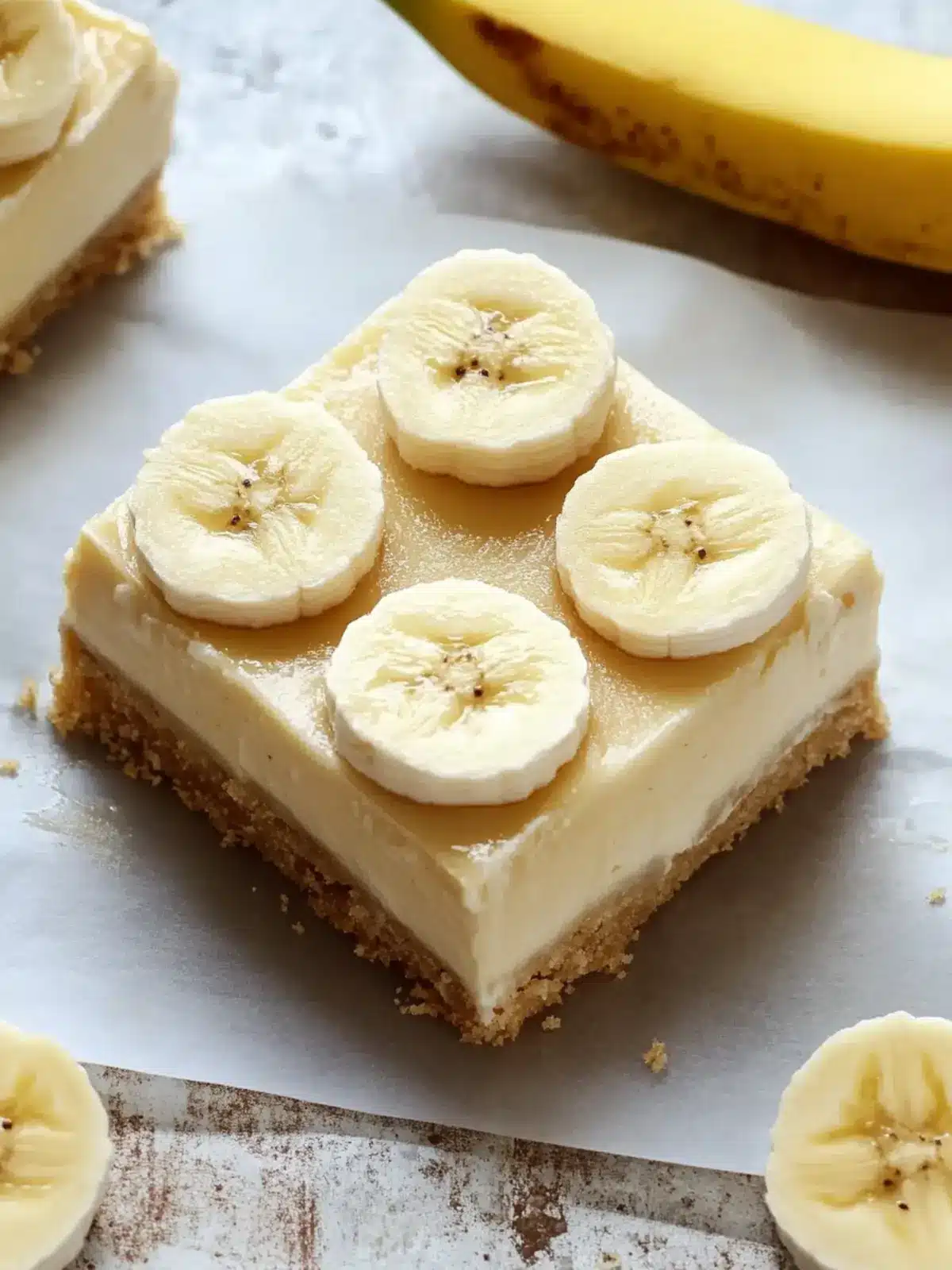 No-Bake Banana Cream Cheesecake Bars You Can’t Resist 2 Banana Cream Cheesecake Bars