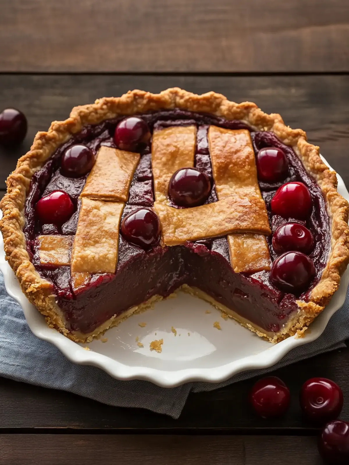 Irresistible Chocolate Cherry Pie with No-Bake Magic 3 Chocolate Cherry Pie