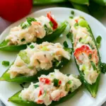 Crab Stuffed Snow Peas: A Light and Tasty Appetizer Delight 11 Crab Stuffed Snow Peas