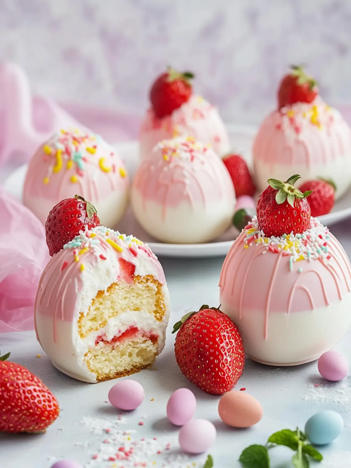 Strawberry Shortcake Easter Egg Bombs to Wow Your Guests 3 Strawberry Shortcake Easter Egg Bombs