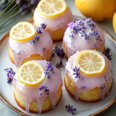 Mini Lemon Cakes with Lavender Glaze for Charming Gatherings 9 Mini Lemon Cakes with Lavender Glaze for Elegant Celebrations
