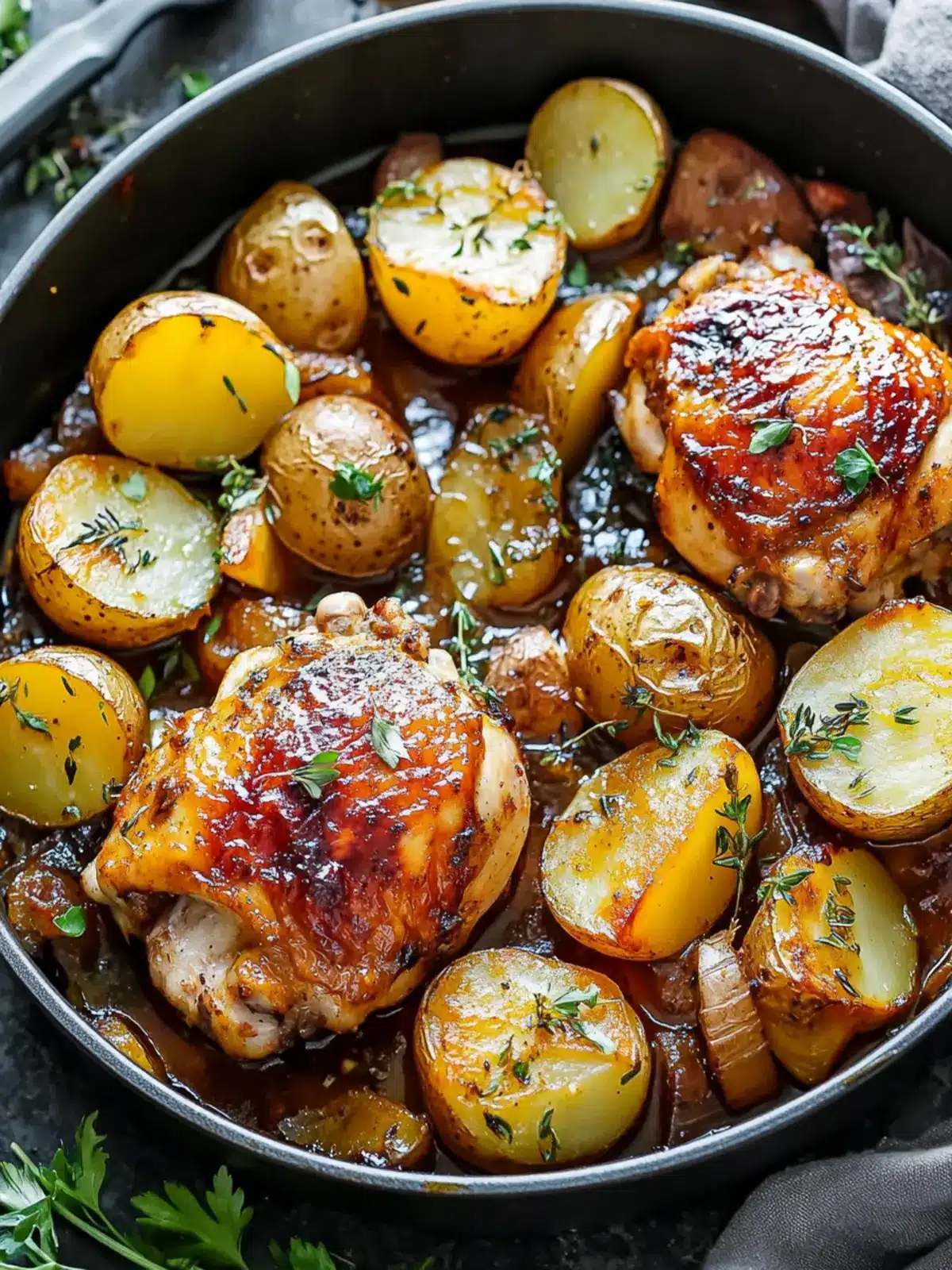 Savor One-Pan Honey Mustard Chicken and Potatoes for Dinner 2 Savor One-Pan Honey Mustard Chicken and Potatoes Tonight