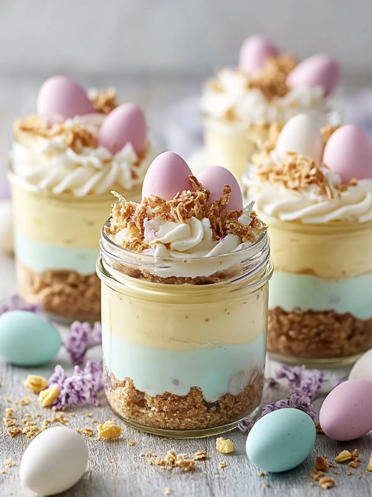 Easter Egg Cheesecake Jars: Delightful No-Bake Spring Treat 5 Easter Egg Cheesecake Jars