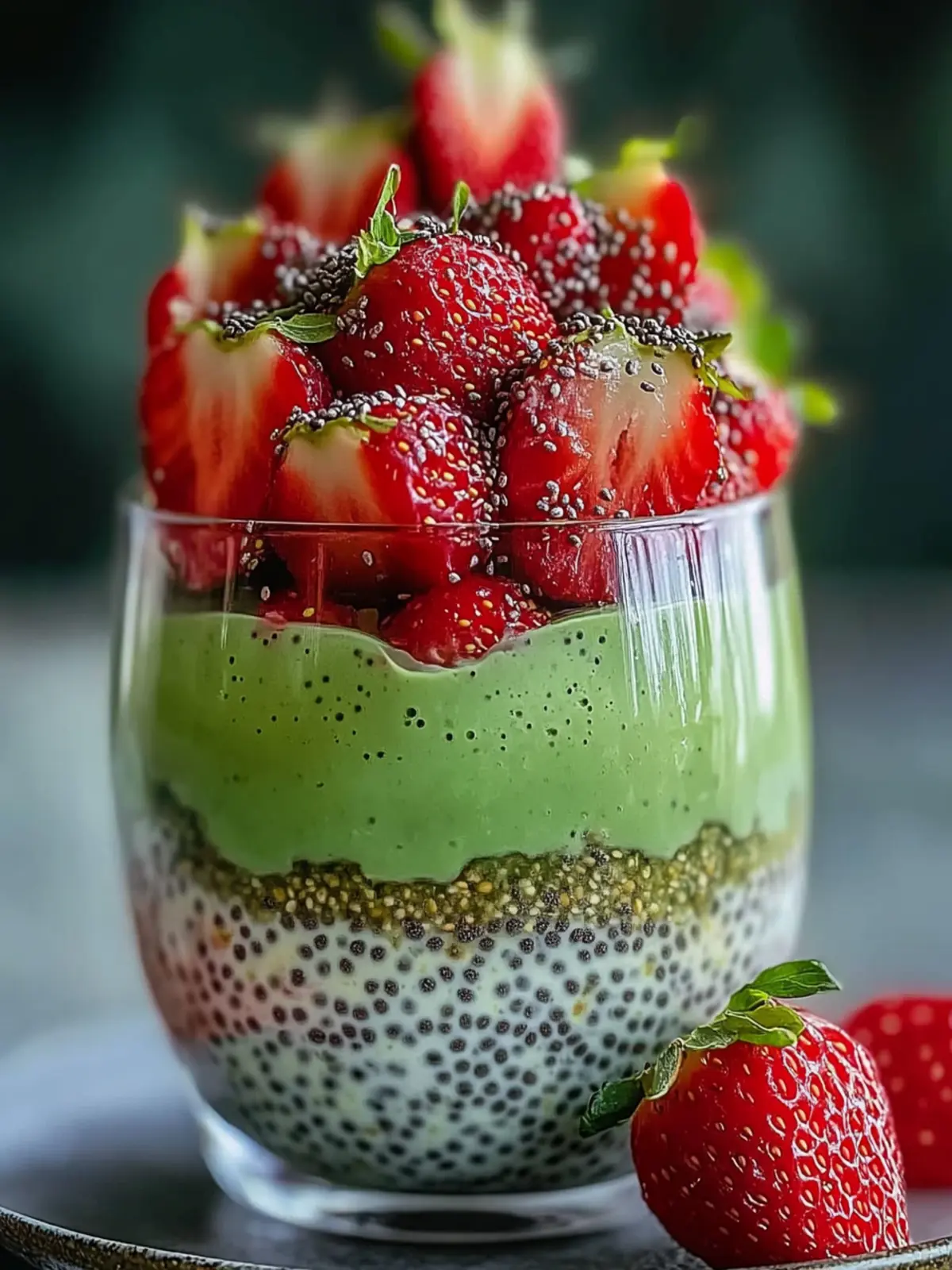 Strawberry Matcha Layered Chia: A Vibrant Plant-Based Treat 3 Strawberry Matcha Layered Chia