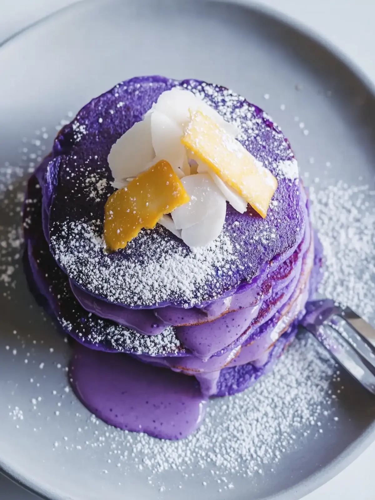 Delicious Ube Mochi Pancakes for a Chewy Breakfast Treat 3 Ube Mochi Pancakes