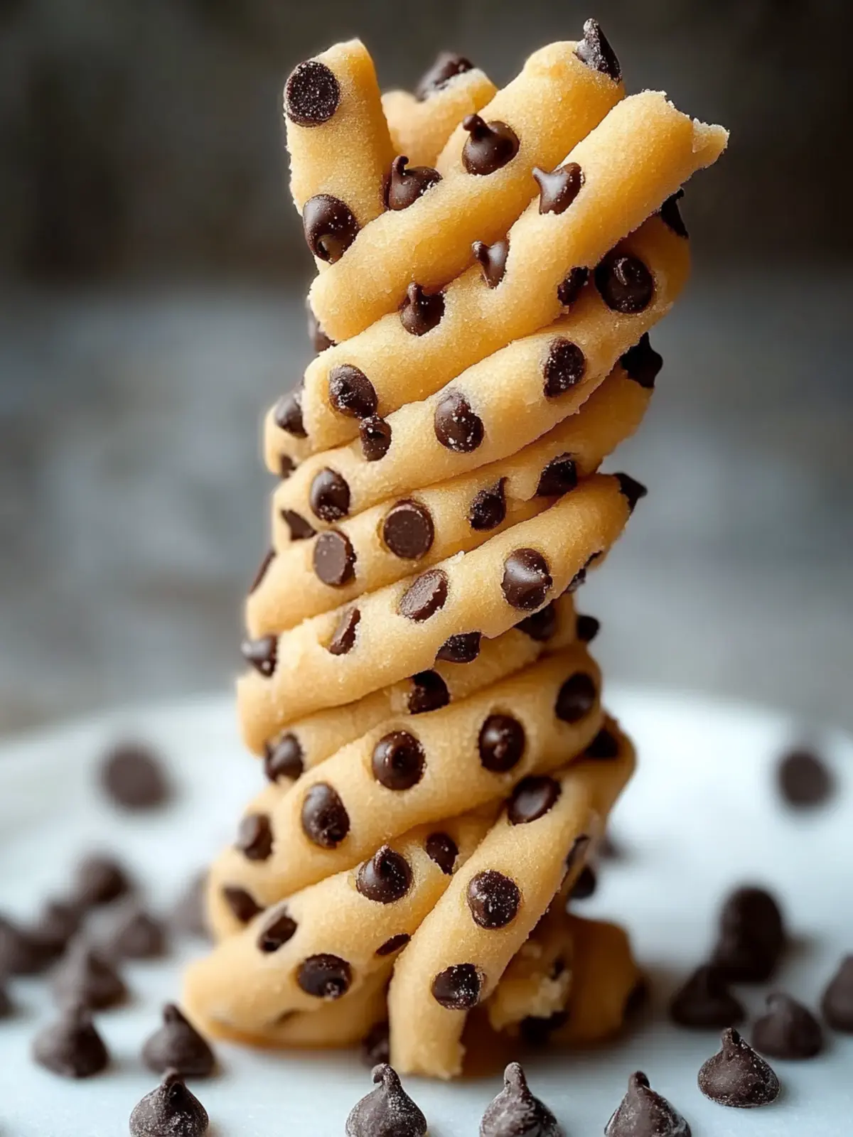Chocolate Chip Cookie Dough Twists: Fun, Chewy, and Delicious! 3 Chocolate Chip Cookie Dough Twists