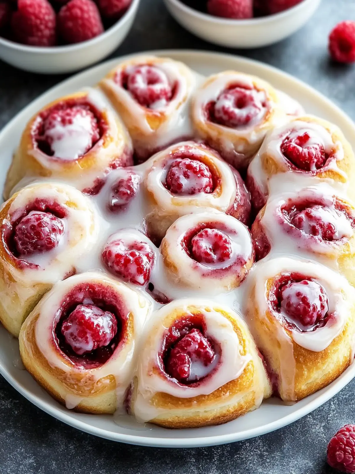 Raspberry Cinnamon Rolls with Lemon Glaze: A Refreshing Twist 4 Raspberry Cinnamon Rolls with Lemon Glaze