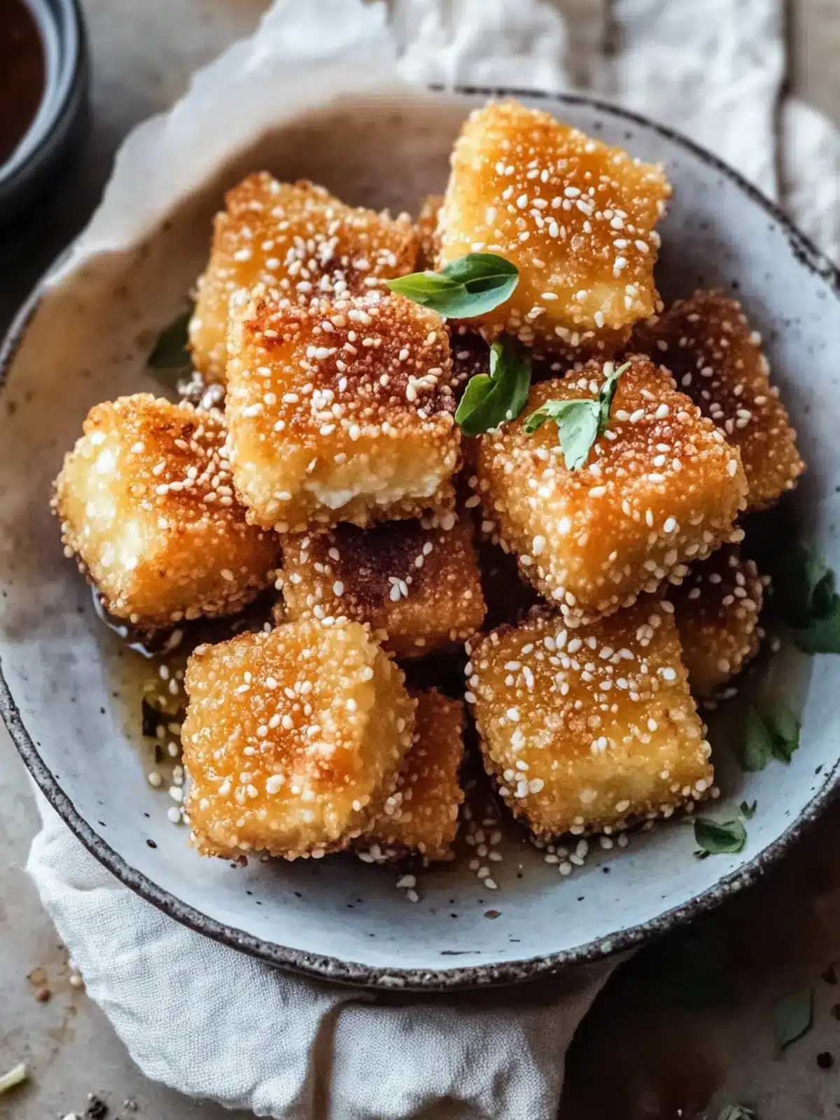 Crispy Fried Feta With Honey And Sesame: A Sweet Savory Delight 2 Crispy Fried Feta With Honey And Sesame