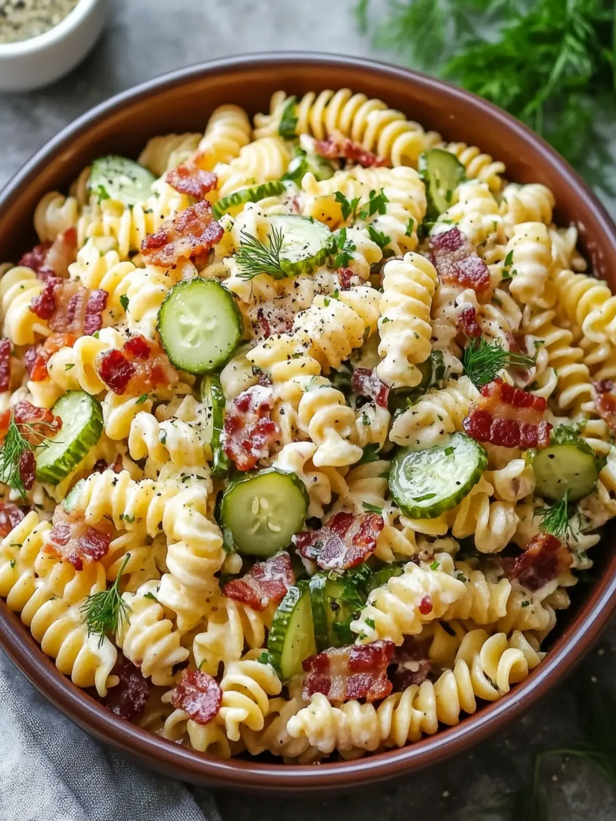 Dill Pickle Bacon Pasta Salad: A Summer Flavor Sensation 2 Dill Pickle Bacon Pasta Salad