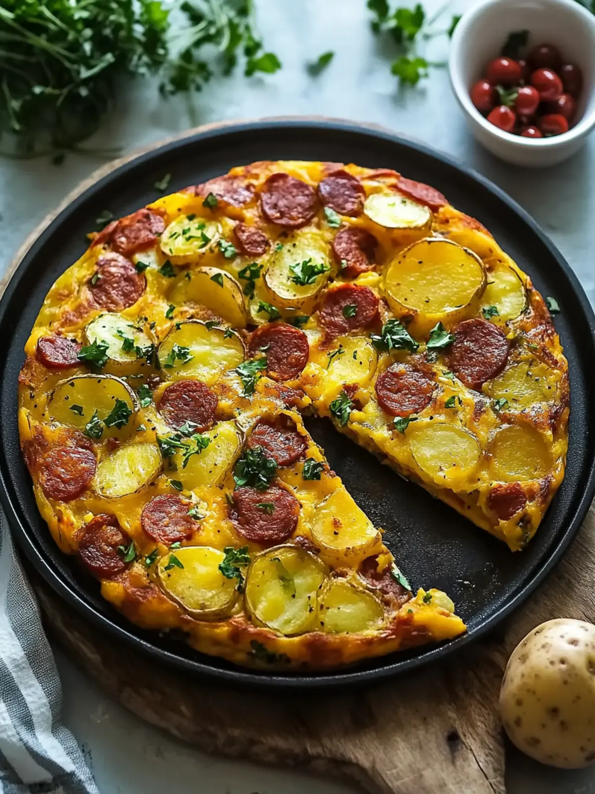 Spanish Potato and Chorizo Tortilla: A Flavorful Brunch Must! 3 Spanish Potato and Chorizo Tortilla