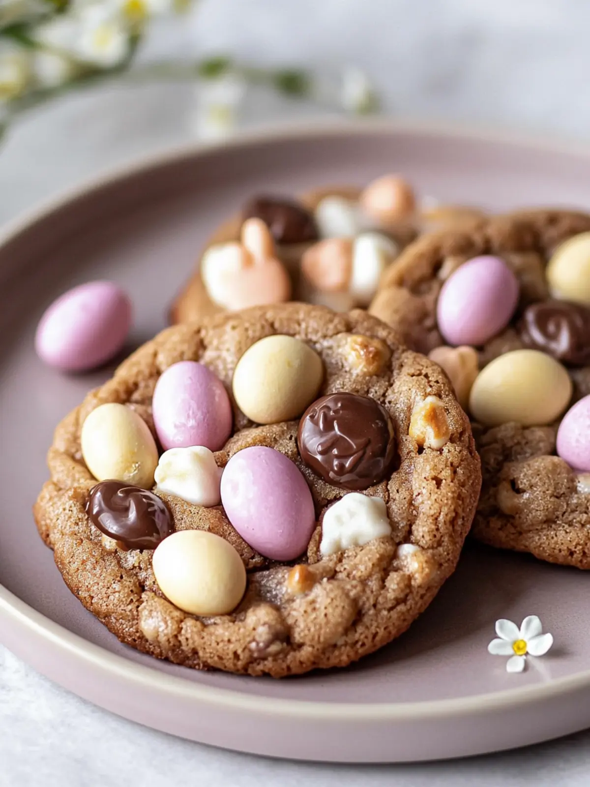 Easter Chocolate Cookies with Mini Malteser Bunnies Galore 2 Easter Chocolate Cookies with Mini Malteser Bunnies and Mini Eggs