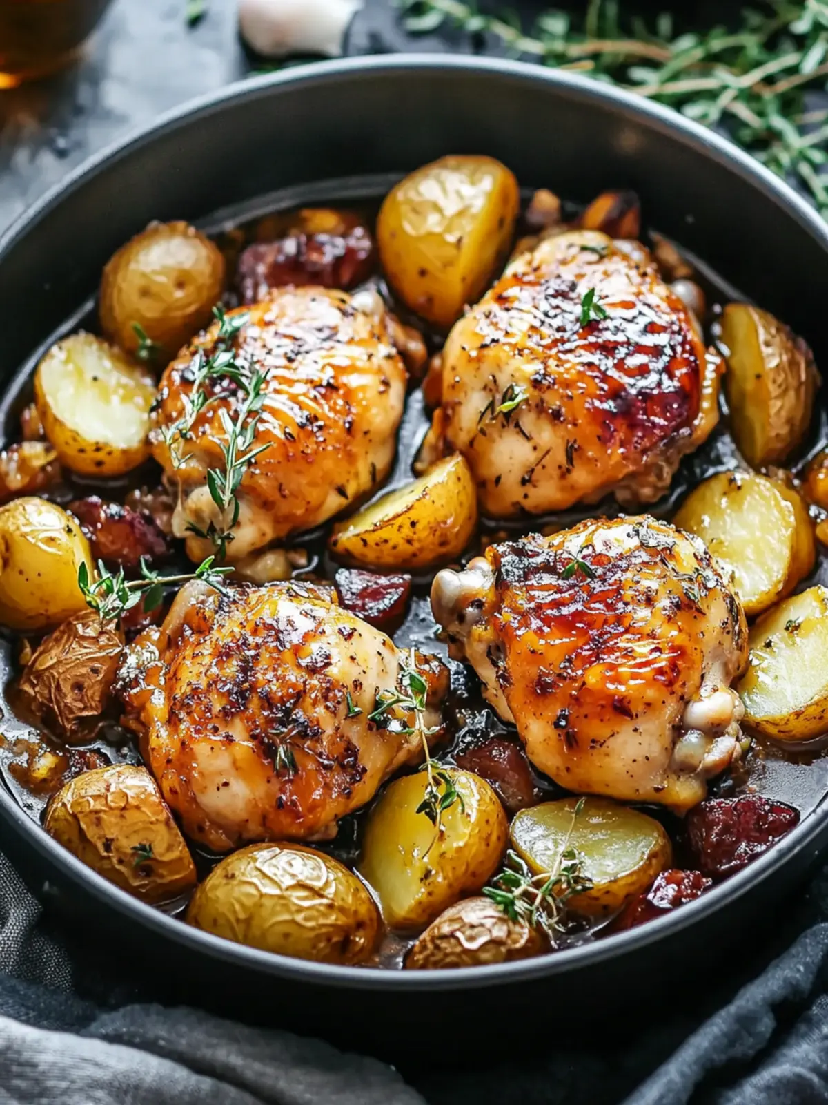 Savor One-Pan Honey Mustard Chicken and Potatoes for Dinner 4 Savor One-Pan Honey Mustard Chicken and Potatoes Tonight