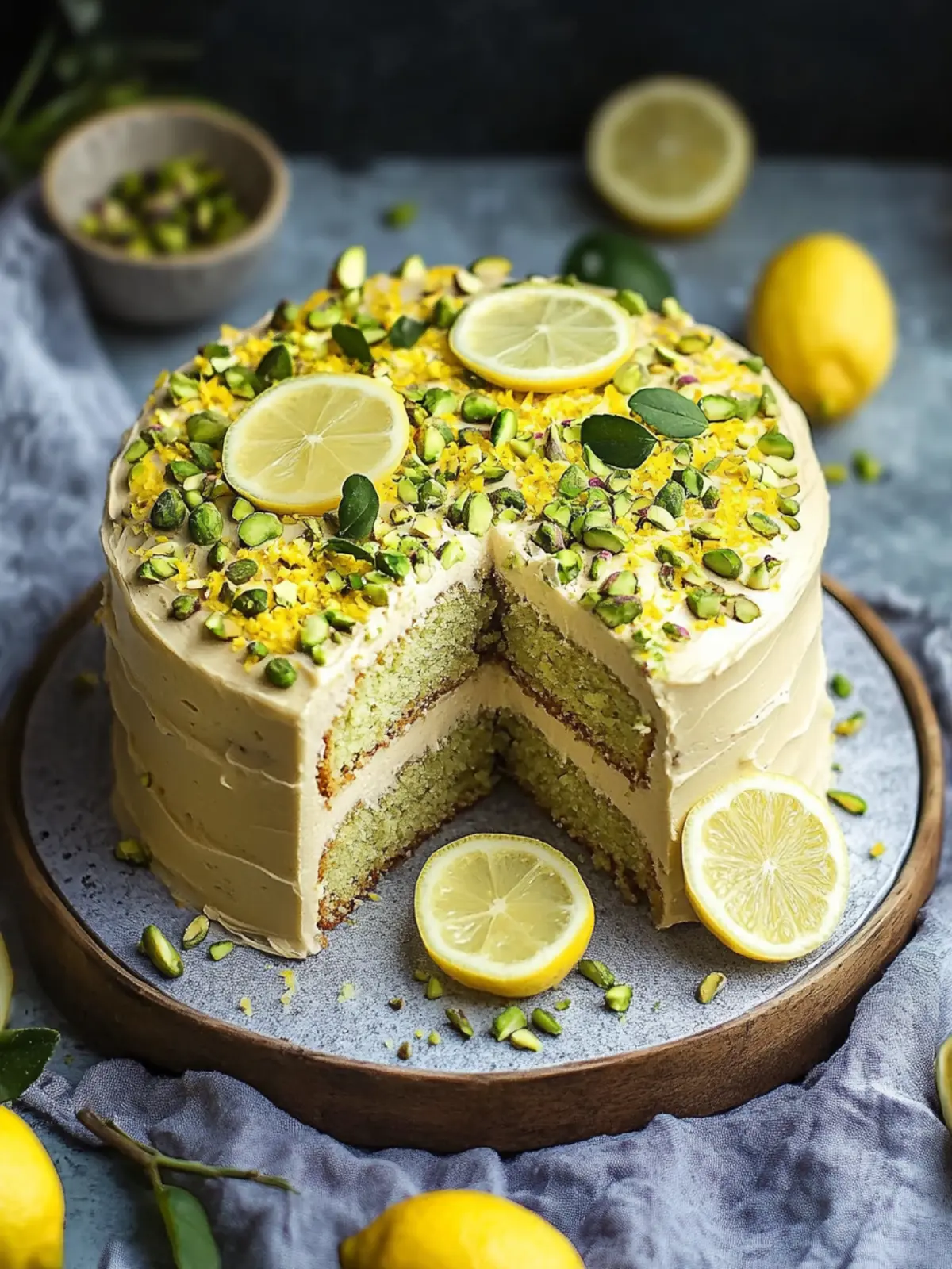 Moist Lemon Pistachio Cake Recipe That'll Brighten Your Day 5 Lemon Pistachio Cake