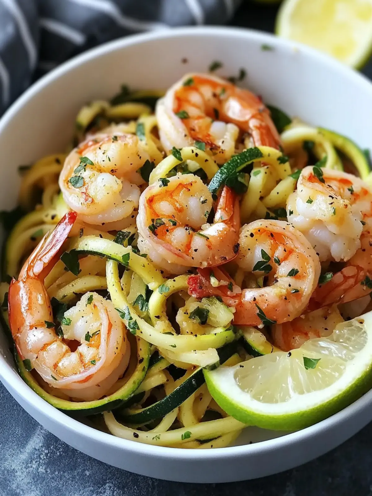 Fresh Garlic Butter Shrimp Scampi with Zucchini Noodles Bliss! 4 Fresh Garlic Butter Shrimp Scampi with Zucchini Noodles Bliss
