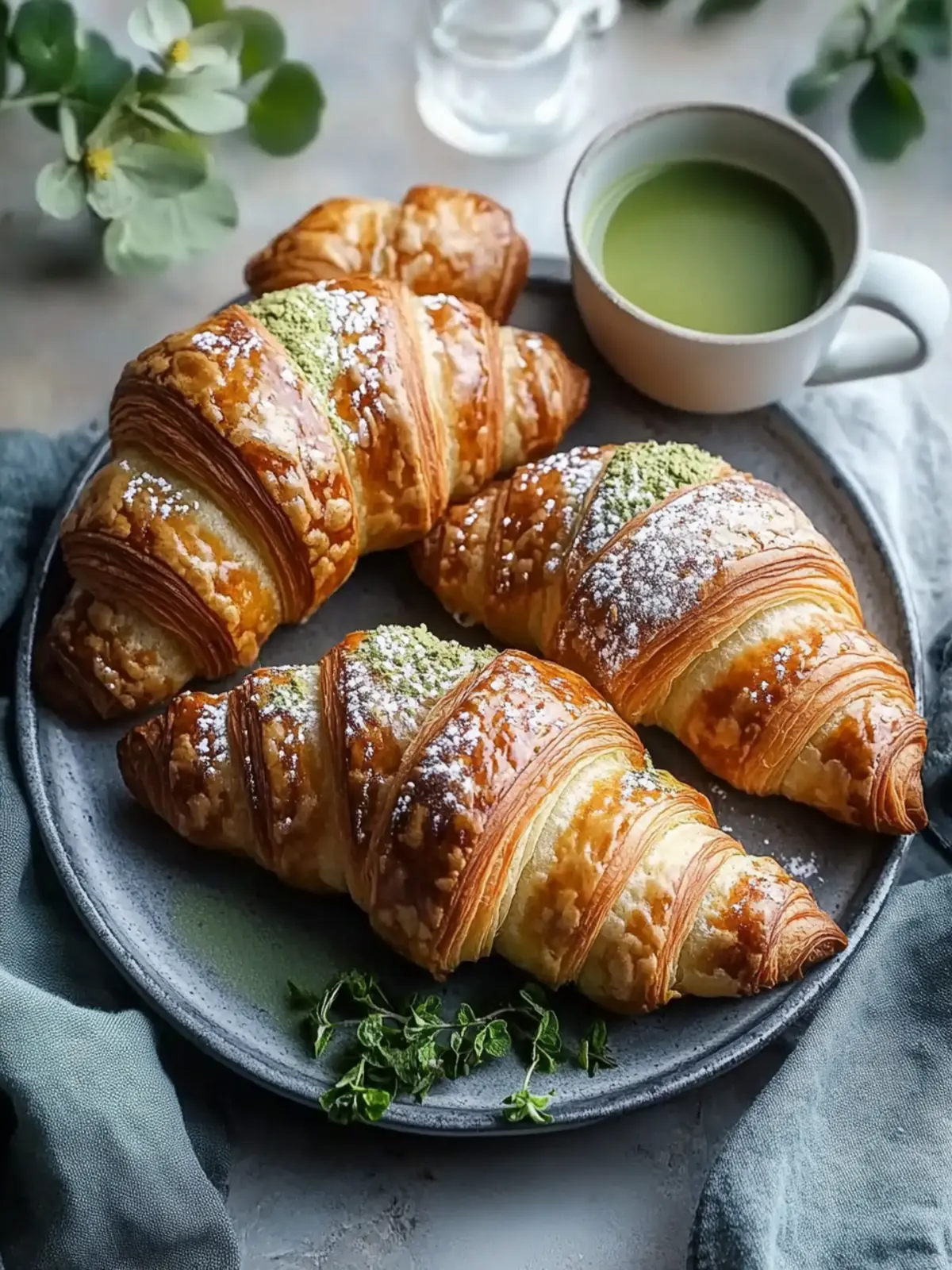 Easy Matcha Croissants with Almond Filling for a Cozy Brunch 4 Easy Matcha Croissants