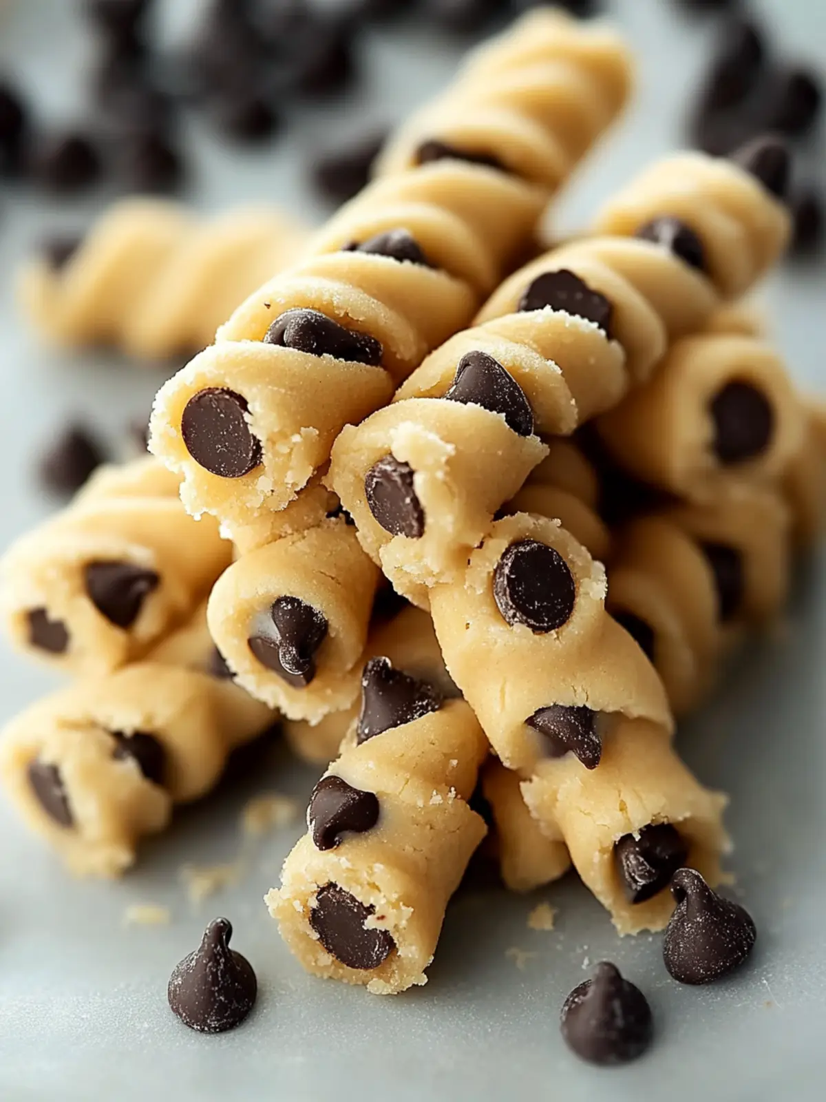 Chocolate Chip Cookie Dough Twists: Fun, Chewy, and Delicious! 5 Chocolate Chip Cookie Dough Twists