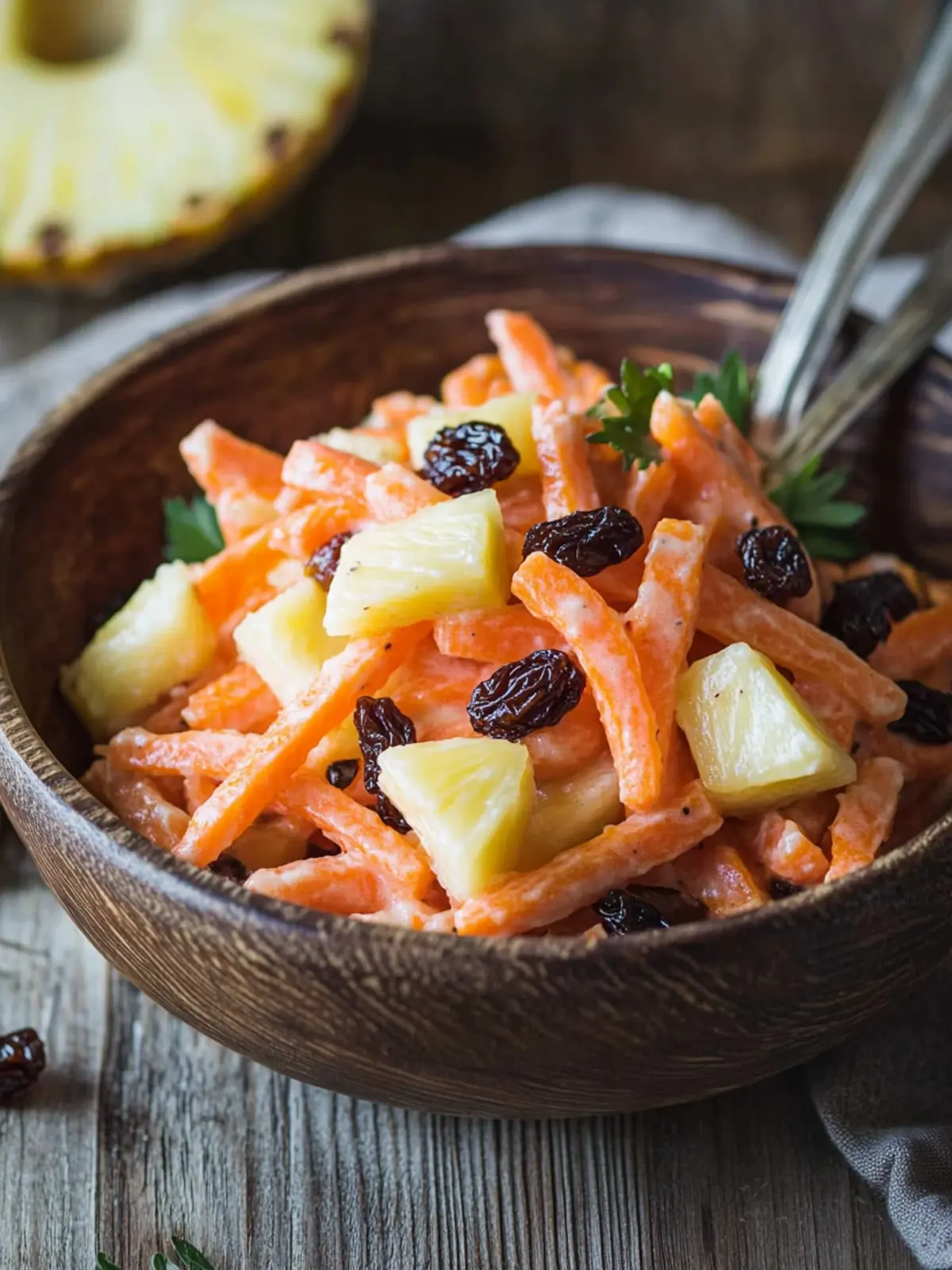 Crispy Carrot and Raisin Pineapple Salad You'll Love 3 Carrot and Raisin Pineapple Salad