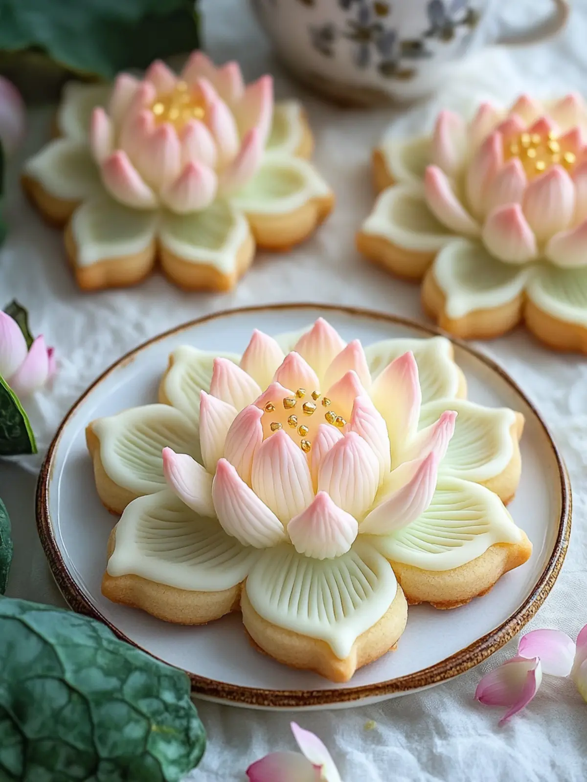 Delightful Lotus Flower Cookies That Brighten Any Gathering 2 Delightful Lotus Flower Cookies
