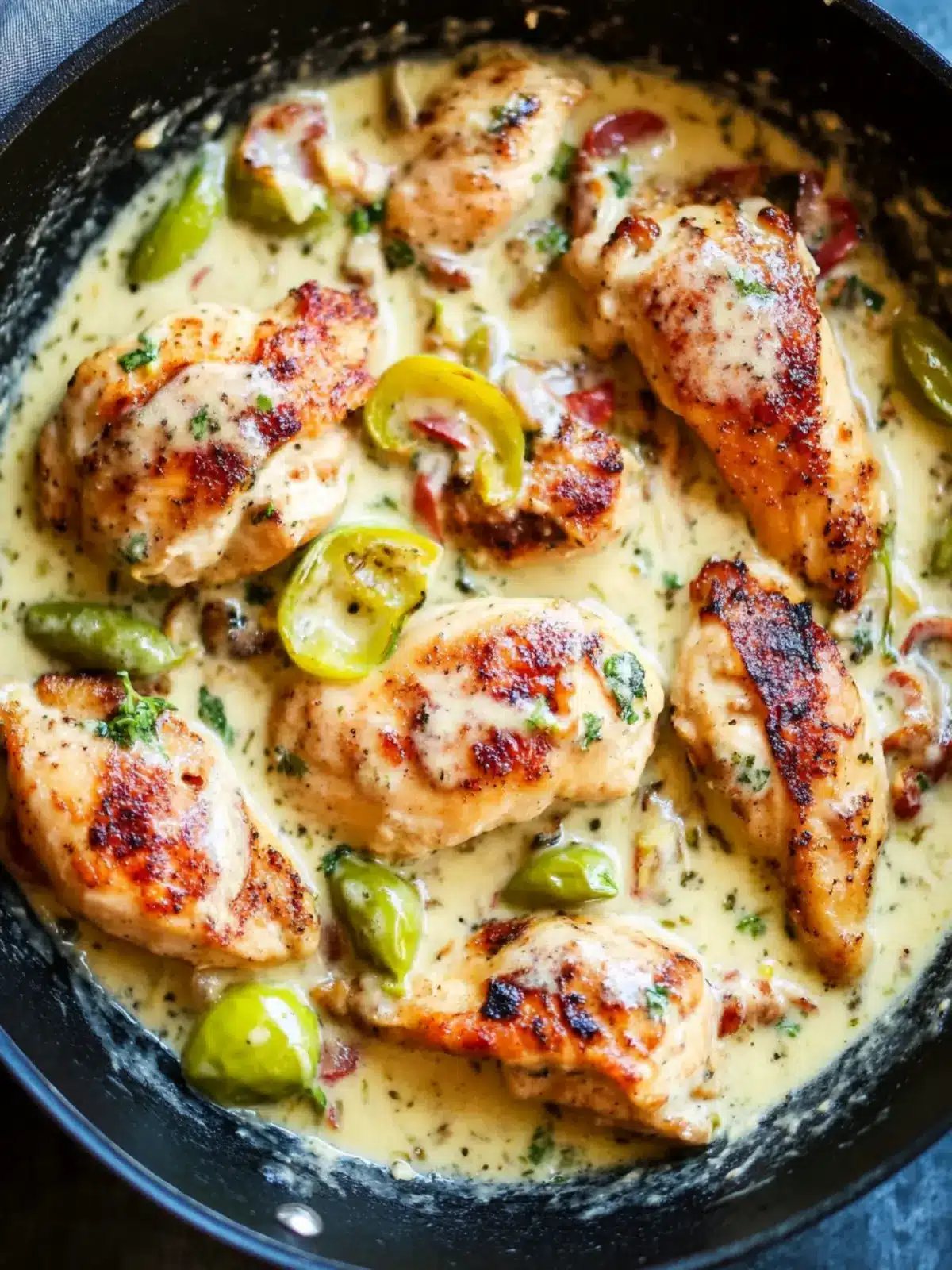 Creamy Pepperoncini Chicken Skillet: Quick Comfort in a Pan 3 Creamy Pepperoncini Chicken Skillet
