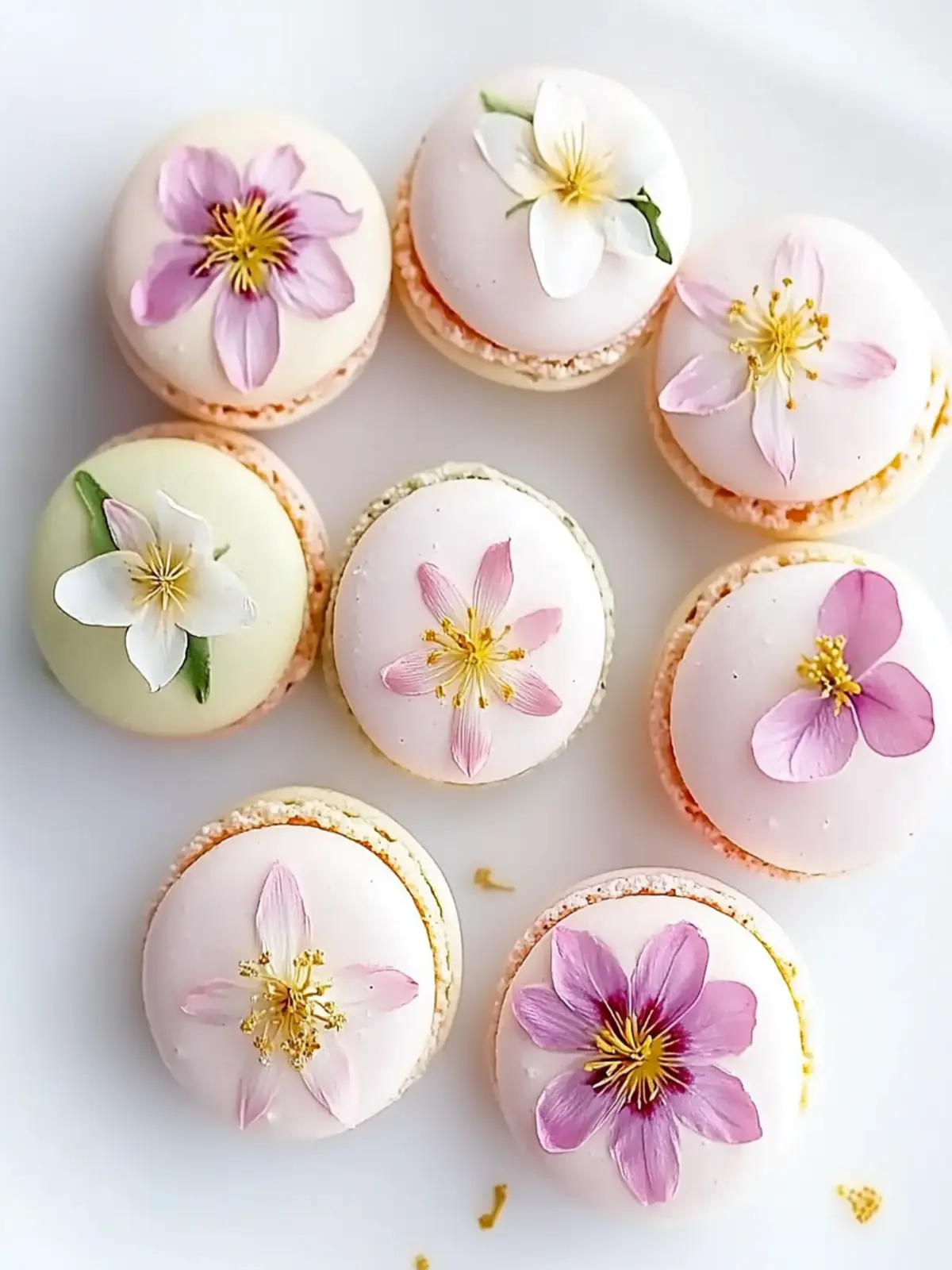 Gorgeous Flower Macarons: Easy, Gluten-Free Baking Delight 3 Flower Macarons
