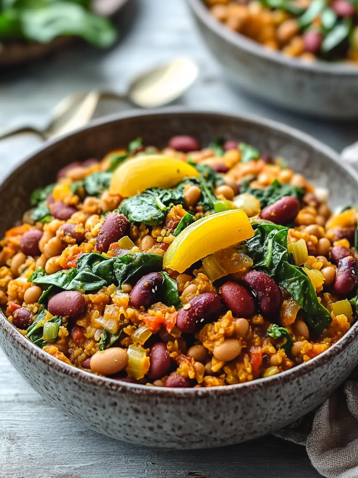 One Pot Vegan Caribbean Pelau with Hearty Beans & Spinach Delight 4 One Pot Vegan Caribbean Pelau with Hearty Beans & Spinach Bliss