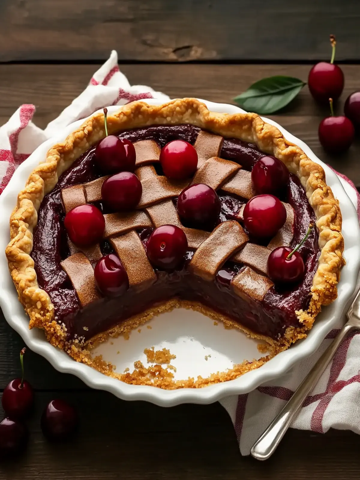 Irresistible Chocolate Cherry Pie with No-Bake Magic 4 Chocolate Cherry Pie