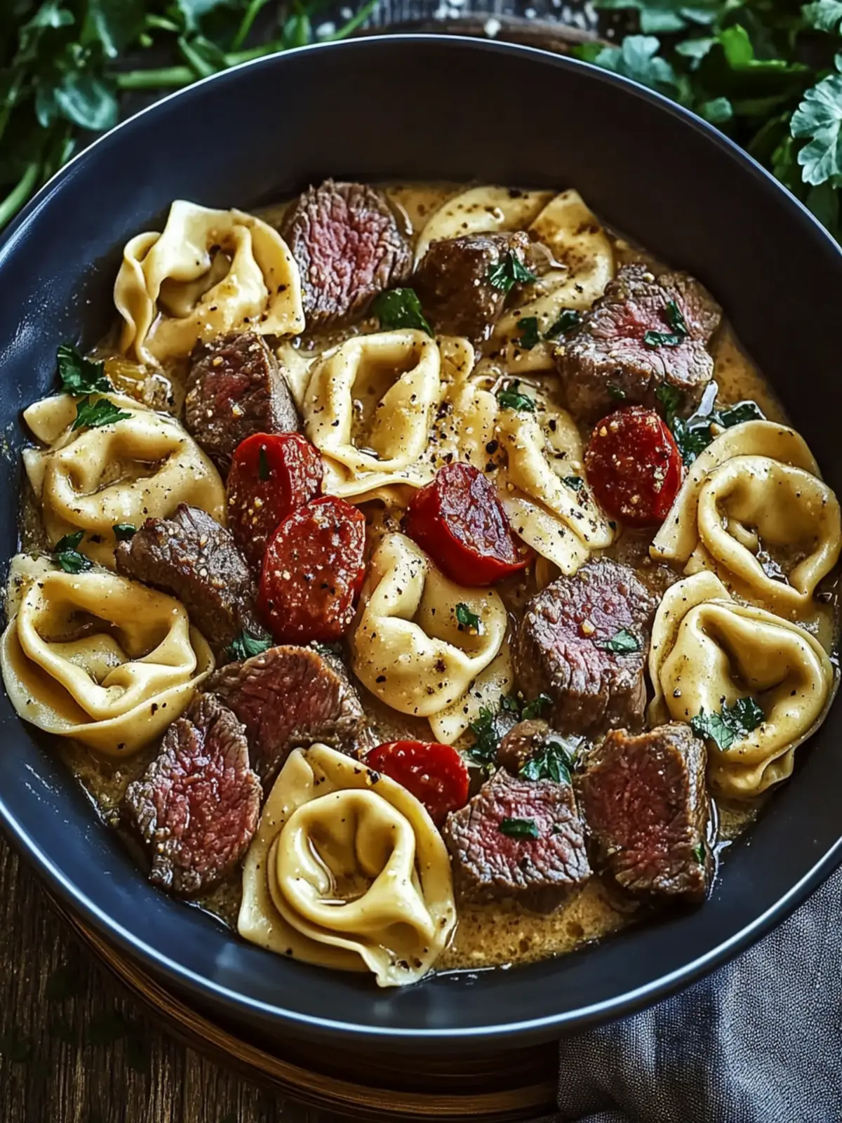 Garlic Steak Tortellini: A Creamy Dream Dinner in 30 Minutes 5 Garlic Steak Tortellini