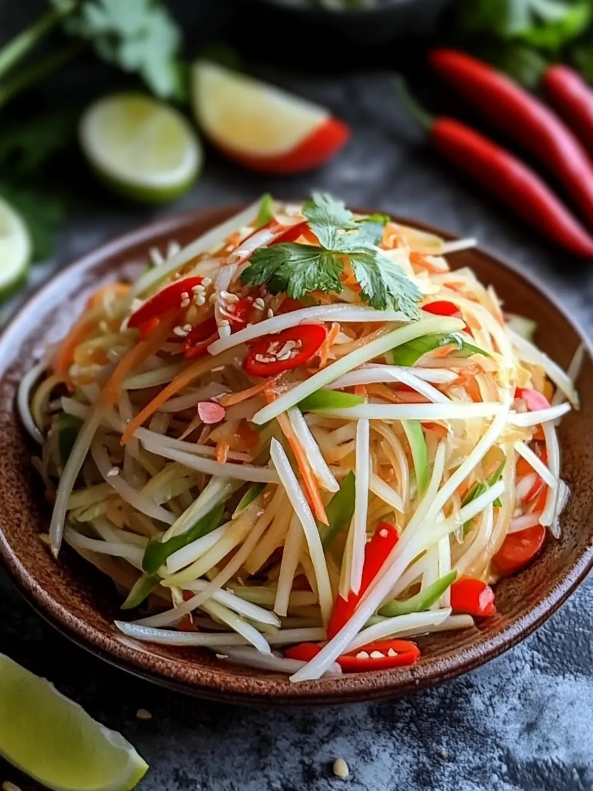 Zesty Lao Papaya Salad: A Quick and Refreshing Treat 2 Lao Papaya Salad