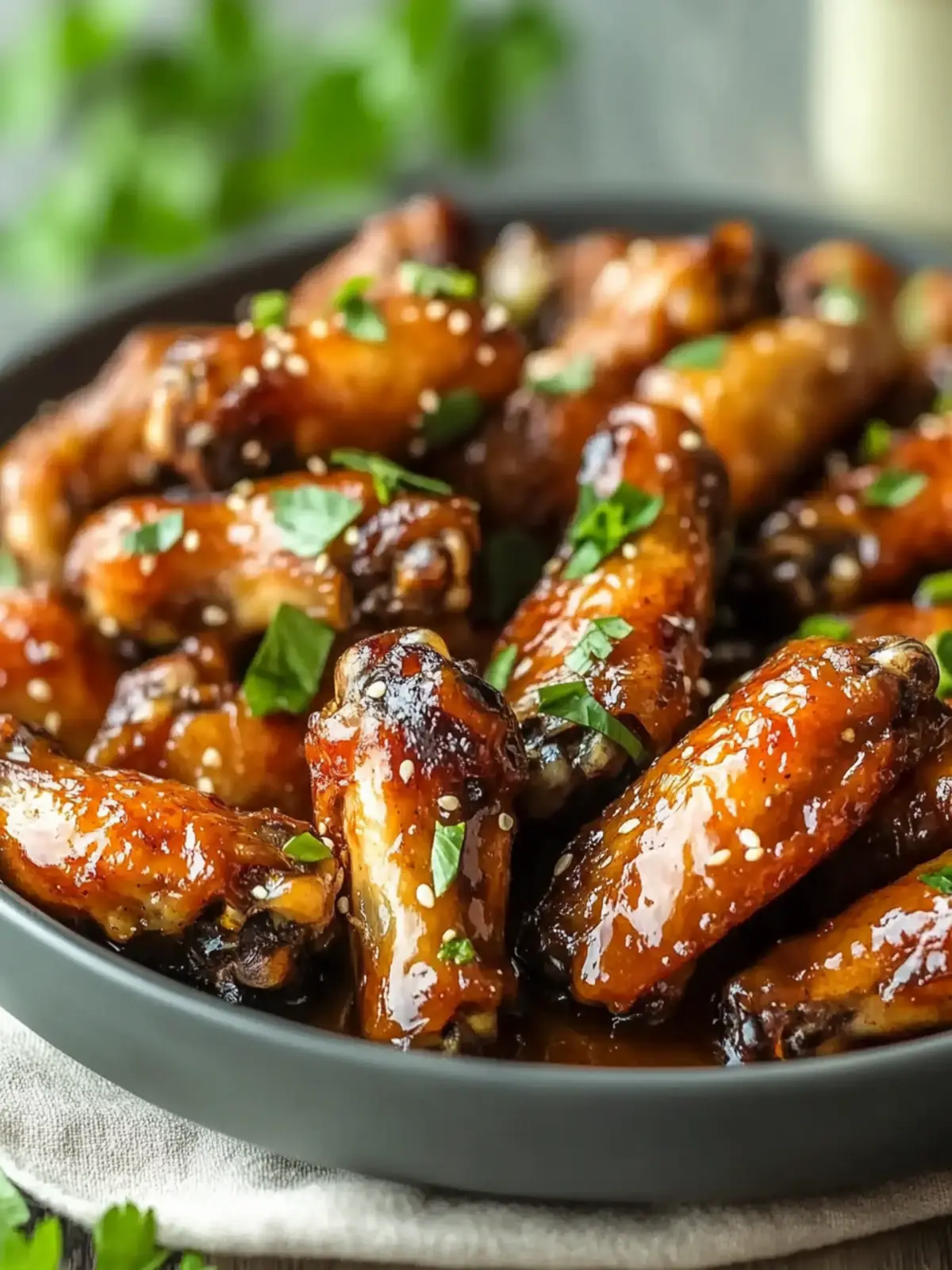Crispy Oven Baked Chicken Wings with Sweet Honey Garlic Glaze 4 Crispy Oven Baked Chicken Wings with Sweet Honey Garlic Glaze