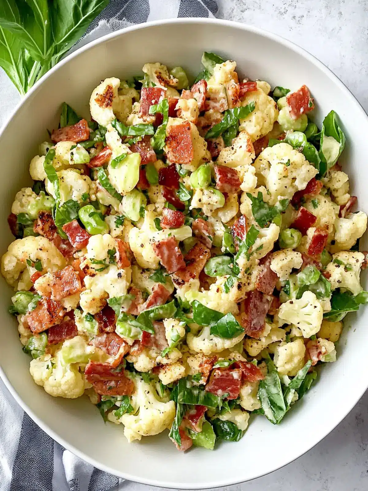Delicious BLT Cauliflower Salad: Your New Low-Carb Favorite 5 BLT Cauliflower Salad