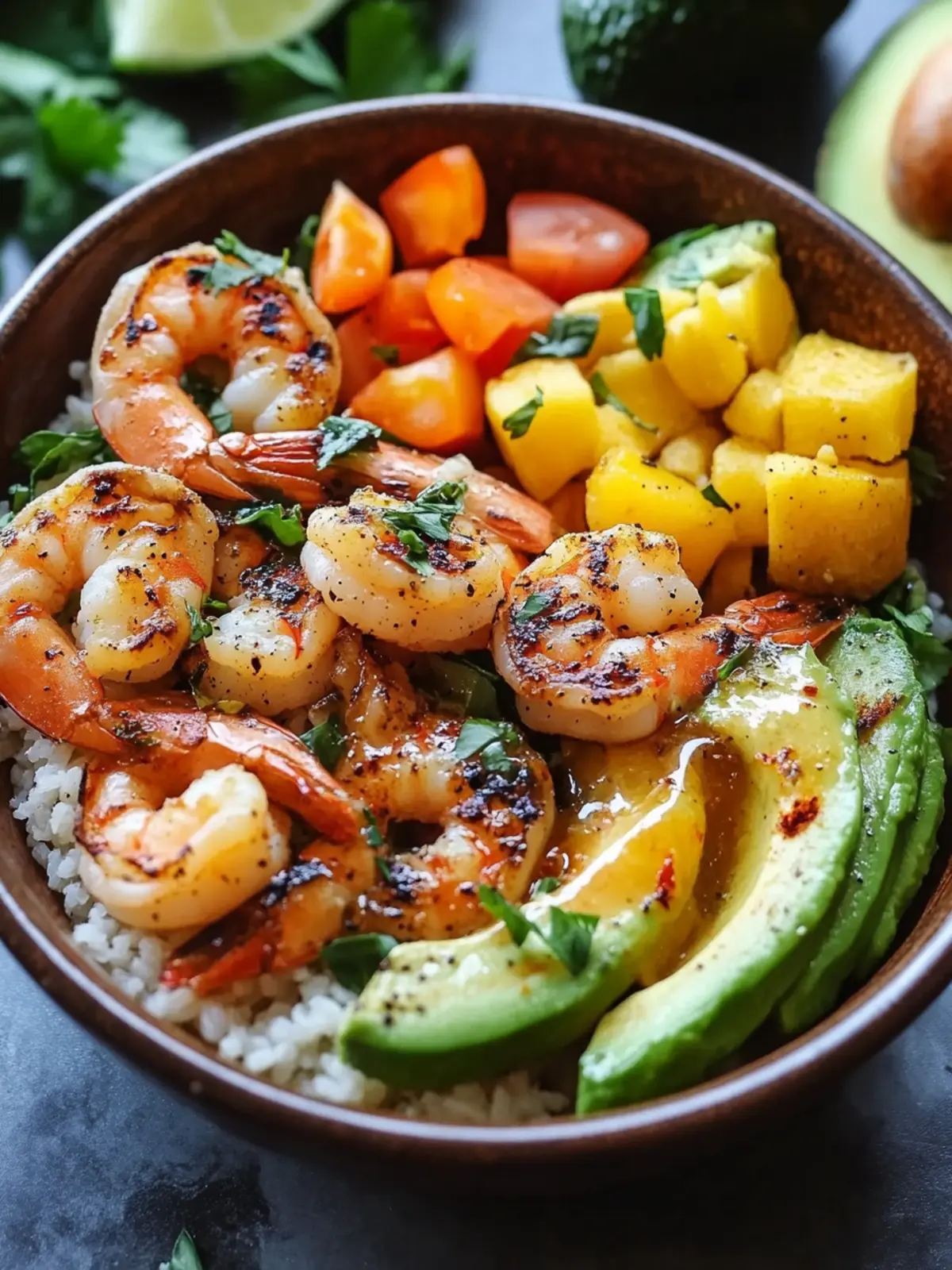 Shrimp and Avocado Bowls with Zesty Mango Salsa Magic 4 Shrimp and Avocado Bowls