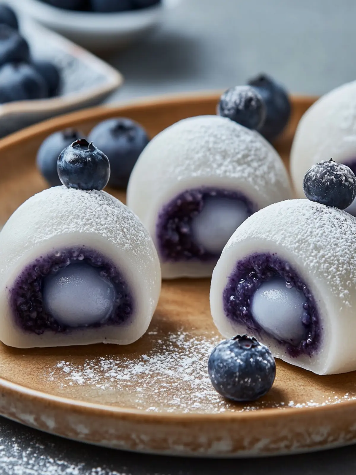Blueberry Cream Mochi Buns: Your New Favorite No-Bake Treat 2 Blueberry Cream Mochi Buns