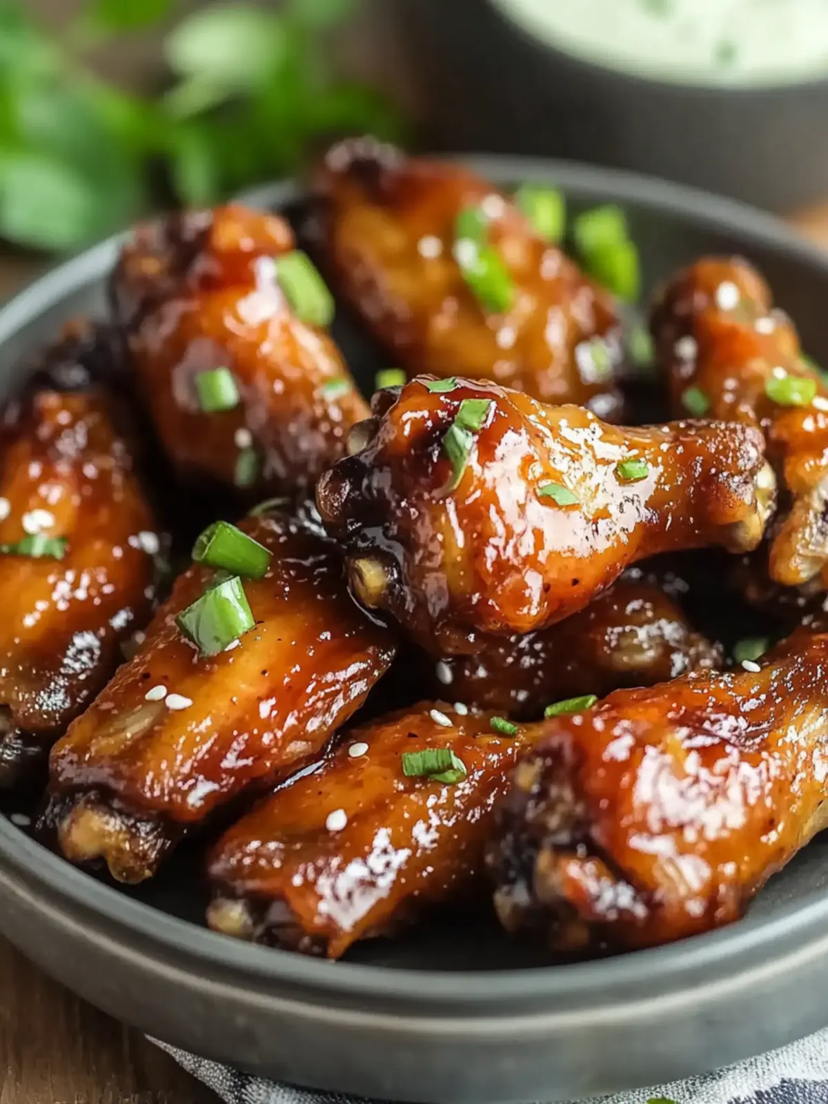 Crispy Oven Baked Chicken Wings with Sweet Honey Garlic Glaze 2 Crispy Oven Baked Chicken Wings with Sweet Honey Garlic Glaze