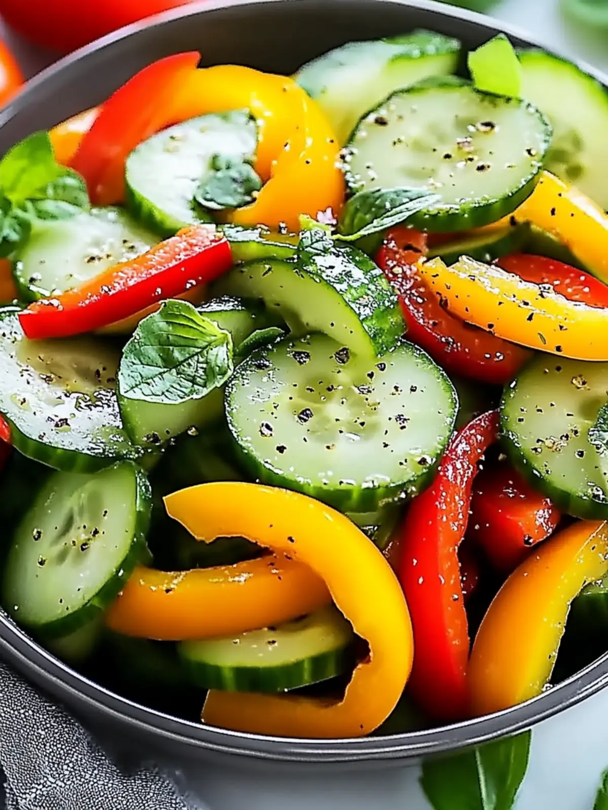 Refreshing Cucumber Sweet Pepper Salad for a Vibrant Summer Bite 3 Refreshing Cucumber Sweet Pepper Salad