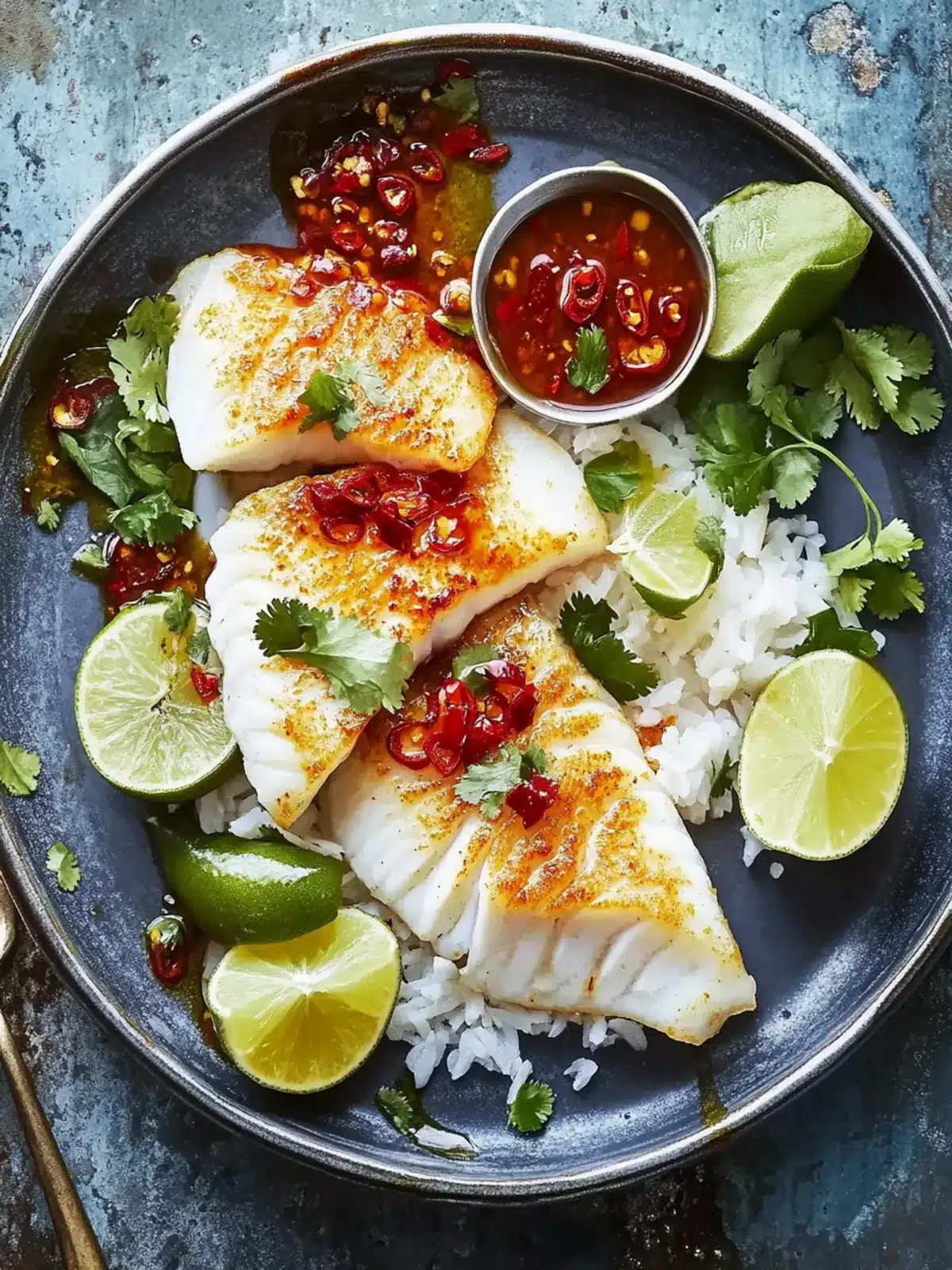 Crispy White Fish Fillets with Tamarind Lime Chilli Sauce Magic 3 Crispy White Fish Fillets with Tamarind Lime and Chilli Sauce