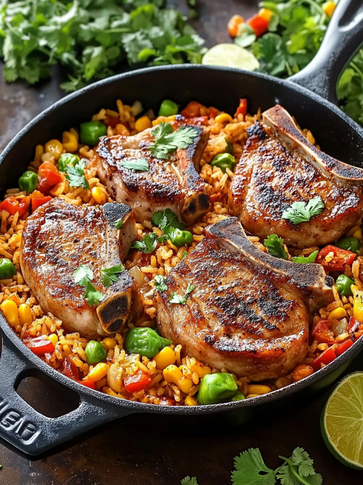 Tex-Mex Pork Chops and Rice Skillet: Dinner Made Easy 2 Tex-Mex Pork Chops and Rice Skillet