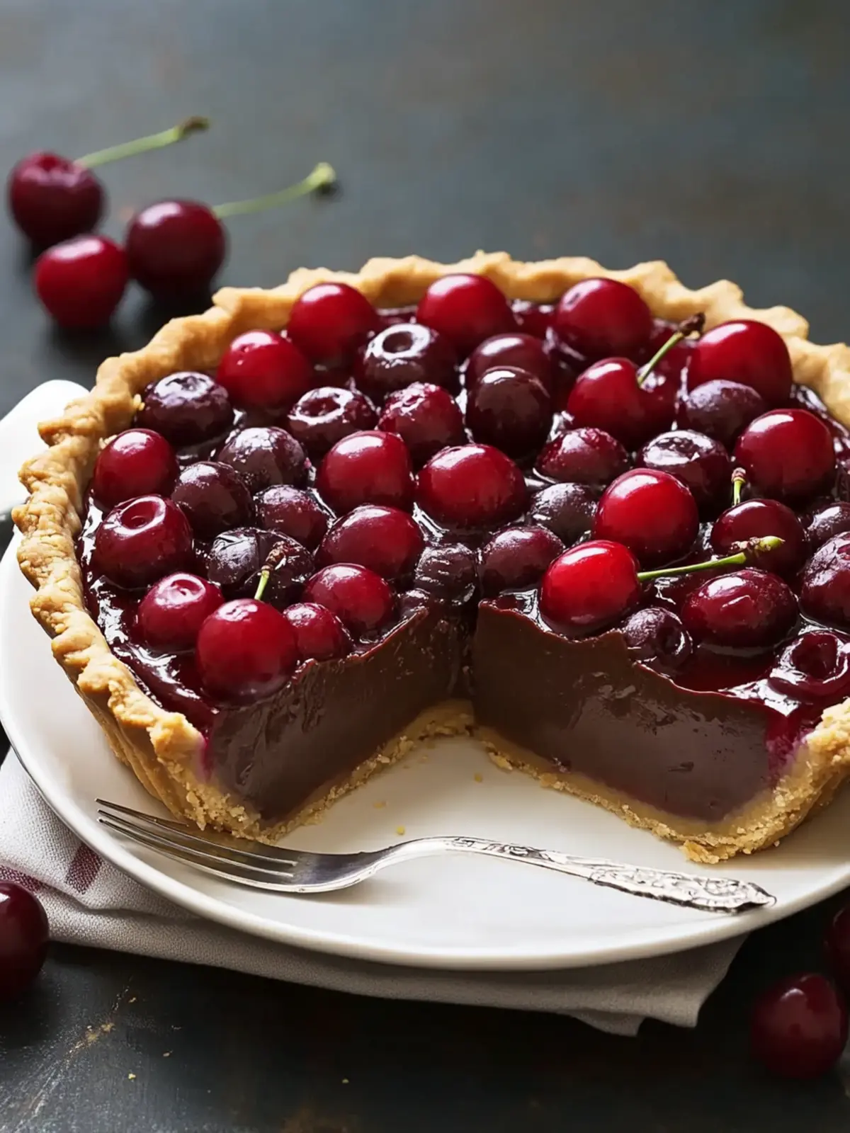 Irresistible Chocolate Cherry Pie with No-Bake Magic 2 Chocolate Cherry Pie
